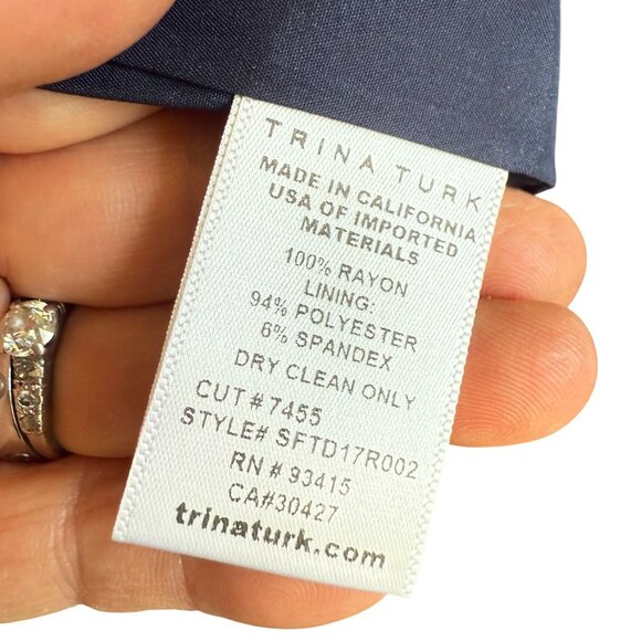 Trina Turk Floral Print Roe Shift Dress Women's 2 Multicolor Formal Colorful - Picture 6 of 6